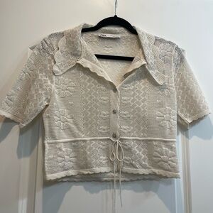 Zara crochet top